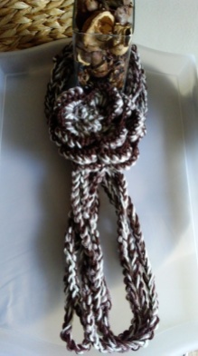Fall Color Crochet Chain necklace scarf